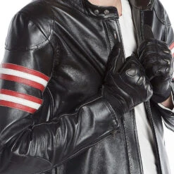 Dainese Rapida Leather Jacket Black / Red -GearUp Moto 00023502 003