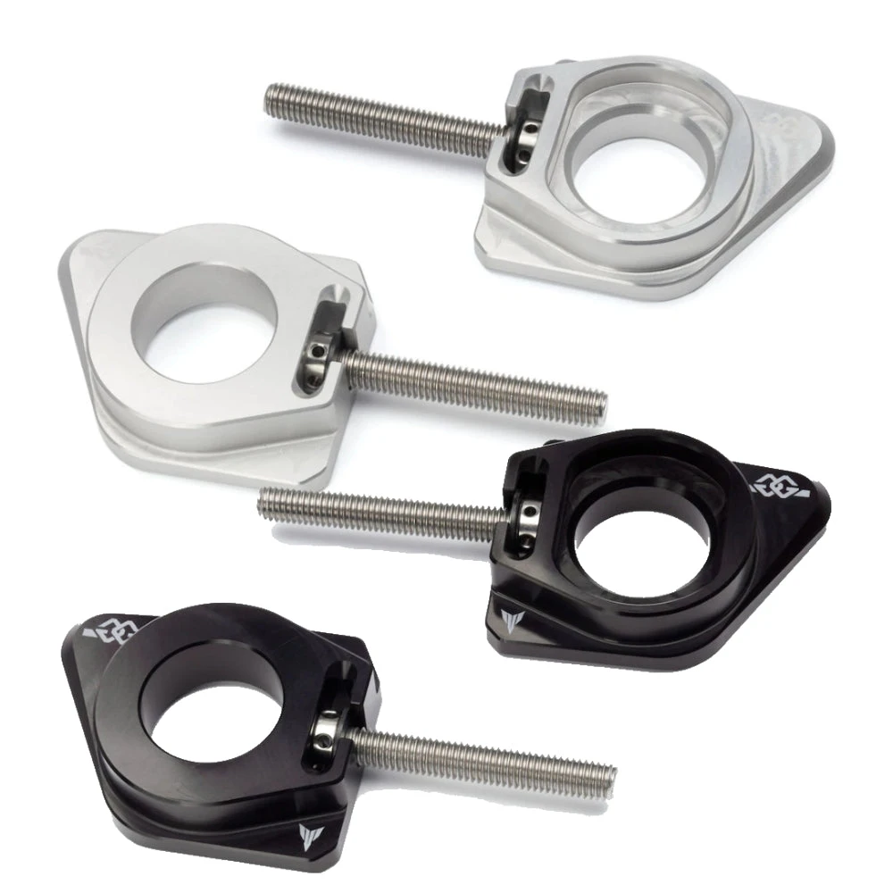 Yamaha MT-10 Chain Adjuster Black / Silver 3 Yamaha MT-10 Chain Adjuster Black / Silver