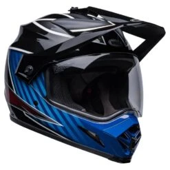 Bell MX MX-9 Adventure MIPS Helmet Dalton Black / Blue -GearUp Moto BellMX 9AdventureMipsHelmetDaltonBlackBlueBH 713638FrontRight3qtr