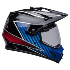 Bell MX MX-9 Adventure MIPS Helmet Dalton Black / Blue -GearUp Moto BellMX 9AdventureMipsHelmetDaltonBlackBlueBH 713638RightSide