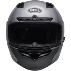 Bell Street Qualifier DLX MIPS Helmet ACE-4 Gloss Grey / Charcoal -GearUp Moto BellStreetQualifierDLXMIPSACE 4GlossGreyCharcoalHelmetBH 71372Front