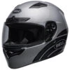 Bell Street Qualifier DLX MIPS Helmet ACE-4 Gloss Grey / Charcoal -GearUp Moto BellStreetQualifierDLXMIPSACE 4GlossGreyCharcoalHelmetBH 71372LeftFront3qtr