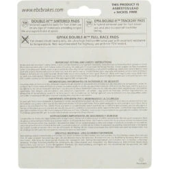 EBC Sintered HH Brake Pads (FA158HH) -GearUp Moto FA158HH EBCBrakePadspackagingback