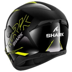 Shark D-Skwal 2 Helmet Cadium Black / Yellow -GearUp Moto HE 4060E KYK SharkD Skwal2Cadium KYK Helmetback