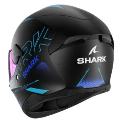 Shark D-Skwal 2 Helmet Cadium Matt Black / Blue 7 Shark D-Skwal 2 Helmet Cadium Matt Black / Blue -GearUp Moto HE 4061E KBK SharkD Skwal2CadiumMatte KBK Helmetback