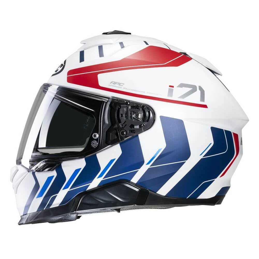HJC I71 Simo MC21SF Full Face Helmet White / Red / Blue 4 HJC I71 Simo MC21SF Full Face Helmet White / Red / Blue - Image 2
