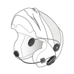 Interphone U-COM 7R Intercom Twin Pack -GearUp Moto InterphoneU COM7RTwinPackINTP UCOM7RTPHelmetFitment2