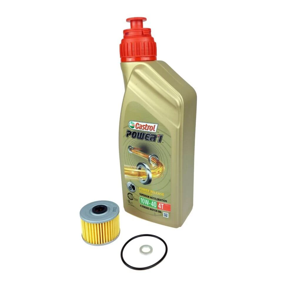 Kawasaki Z125 Oil Filter Service Kit + O-Ring (Castrol Oil) 3 Kawasaki Z125 Oil Filter Service Kit + O-Ring (Castrol Oil)
