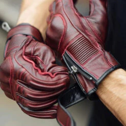 Merlin Glory Leather Gloves Oxblood -GearUp Moto MerlinGloryLeatherGlovesOxbloodME MLG044OXBLifestyle2