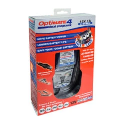 OptiMate 4 Dual Program 12V Battery Charger / Optimiser -GearUp Moto OptiMate4DualProgram12VBatteryCharger OptimiserOPT001Packaging