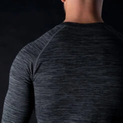 Oxford Advanced Base Layer Top Charcoal Marl -GearUp Moto OxfordAdvancedBaseLayerTopCharcoalMarlOF 214101LifestyleRear