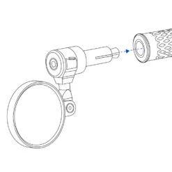 Oxford Cafe Bar End Mirror Universal -GearUp Moto OxfordCafeBarEndMirrorUniversalOX534HowToFit