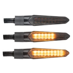 Oxford DarkHunter Sequential Indicators -GearUp Moto OxfordDarkHunterSequentialIndicatorsEL366LightingSequence