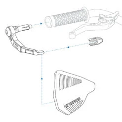 Oxford Premium Handguard With Aluminium Lever Guards -GearUp Moto OxfordPremiumHandguardwithAluminiumLeverGuardsOX705HowToFit