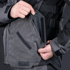 Oxford Rockland Men's Jacket Charcoal / Black / Red -GearUp Moto OxfordRocklandJacketCharcoalBlackRedOF TM221401Pocket