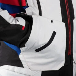 Oxford Rockland Men's Jacket Arctic / Black / Red -GearUp Moto OxfordRocklandMSJacketArcticBlkRedOF TM221403WaistPocket