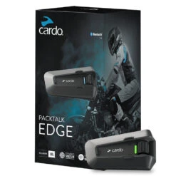 Cardo PackTalk Edge DUO Bluetooth Communication System -GearUp Moto PT200001 CardoPackTalkEdgeSolobox