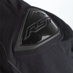 RST Sabre Airbag Textile Jacket Black / White -GearUp Moto RST 102555BW RSTMen sSabreAirbagTextileBBWshoulderpro