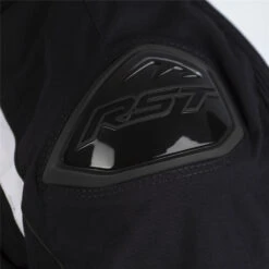 RST Sabre Airbag Textile Jacket Black / White -GearUp Moto RST 102555BW RSTMen sSabreAirbagTextileBBWshoulderpro2