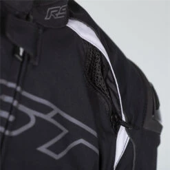 RST Sabre Airbag Textile Jacket Black / White -GearUp Moto RST 102555BW RSTMen sSabreAirbagTextileBBWtopvent