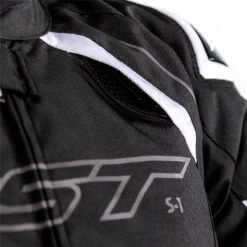 RST S1 CE Textile Jacket Black / White -GearUp Moto RST102559WHI RSTS1TextileBlackBlackWhiteJackettopvent