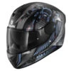 Shark D-Skwal 2 Helmet Atraxx Black / Anthracite / Blue -GearUp Moto SharkD Skwal2HelmetAtraxxBlackAnthraciteBlueHE4059E KAB 0LeftFront3qtr