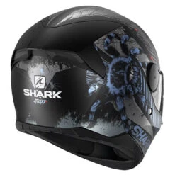 Shark D-Skwal 2 Helmet Atraxx Black / Anthracite / Blue -GearUp Moto SharkD Skwal2HelmetAtraxxBlackAnthraciteBlueHE4059E KAB 0RightRear3qtr