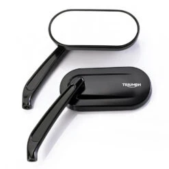 Triumph Black Cast Oval Mirrors For Street Twin / T120 A9638165