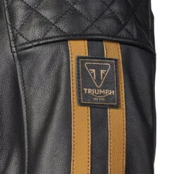 Triumph Braddan Sport Jacket Black / Gold -GearUp Moto TriumphBraddanSportJacketBlackGoldMLES2338badgedetail