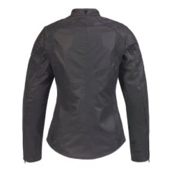 Triumph Braddan Women's Wax Jacket Black -GearUp Moto TriumphLadiesBraddanWaxJacketMLTS2336Rear