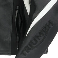 Triumph Triple Leather Jacket -GearUp Moto TriumphTripleLeatherJacketMLES2336PocketDetail