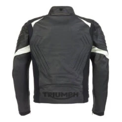 Triumph Triple Leather Jacket -GearUp Moto TriumphTripleLeatherJacketMLES2336Rear