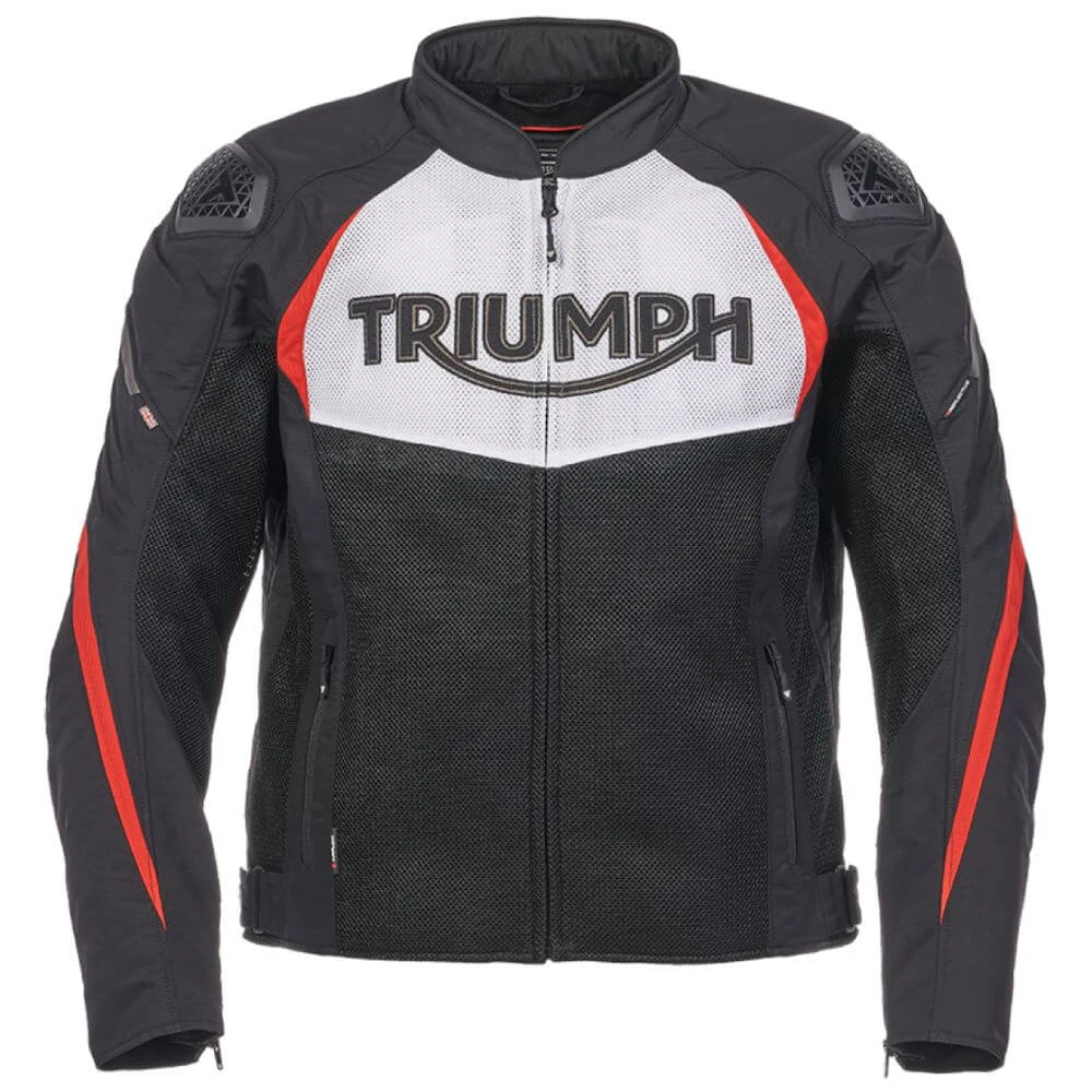 Triumph Triple Sports Mesh Jacket Black / White / Red 3 Triumph Triple Sports Mesh Jacket Black / White / Red