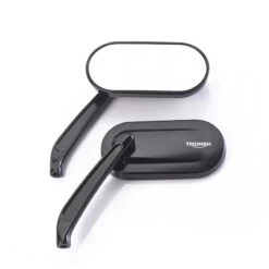 Triumph Oval Cast Mirrors Pair Black Modern Classics A9638194