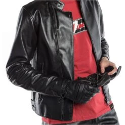 Dainese Chiodo Leather Motorcycle Jacket Black -GearUp Moto image284893785
