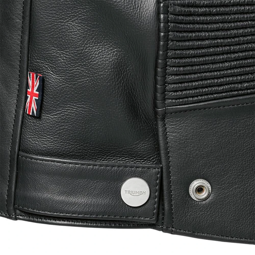 Triumph Braddan Asymmetric Leather Jacket Black 6 Triumph Braddan Asymmetric Leather Jacket Black - Image 4